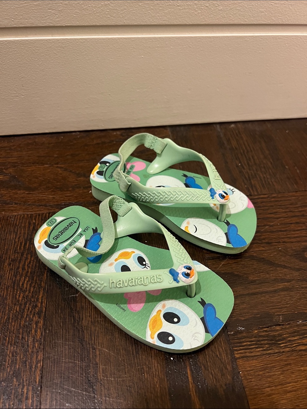 Havaianas Kids Mint Green Character Flip Sandals